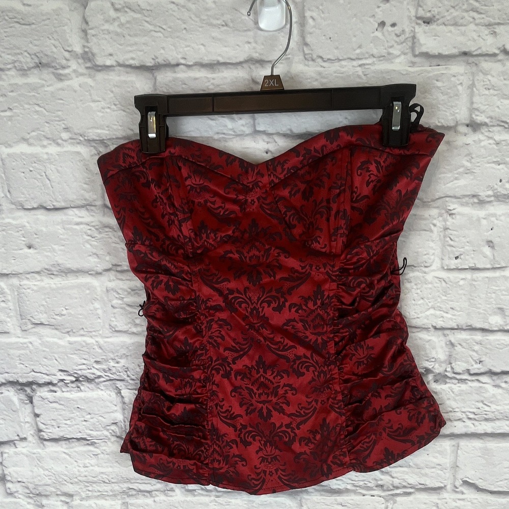 Arden B. NWT Y2K Whimsigoth Jacquard Strapless Corset Top Size M Missing Belt